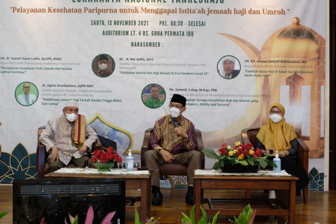 Lokakarya Pelayanan Kesehatan Paripurna untuk menggapai istita’ah jemaah haji dan umroh,di RS Grha Permata Ibu,Depok, Jawa Barat. MI/Faustinus Nua